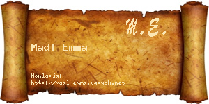 Madl Emma névjegykártya